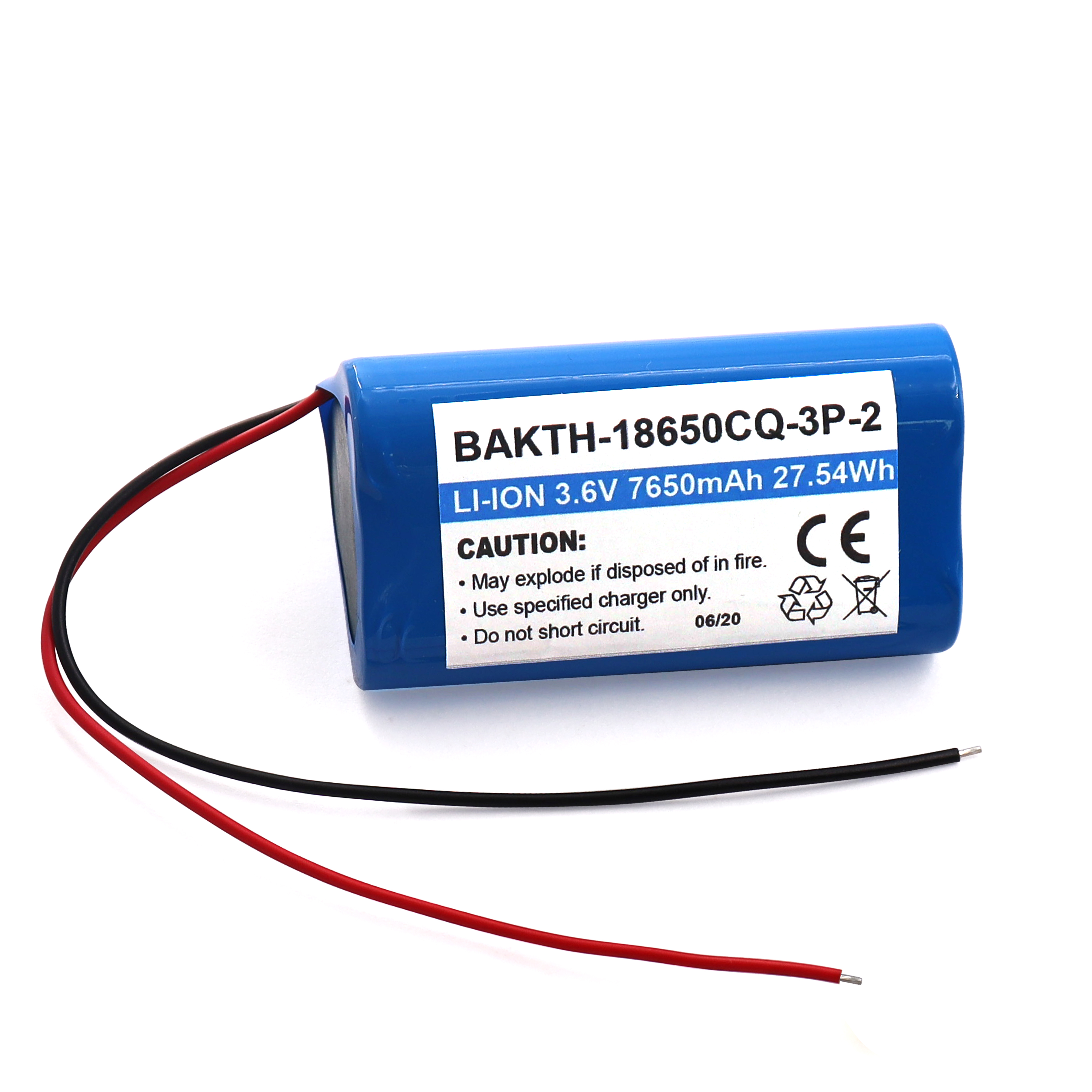 BAKTH-18650CQ-3P-2 3.6V 7650mAh Lithium Ion Battery Pack Pack Pack pour l'outil électrique