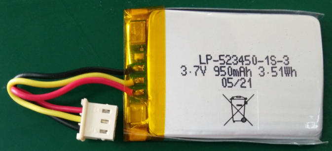 Prix ​​d'usine LP-523450P-1S-3 3.7V 950mAh Batterie de batterie en polymère lithium
