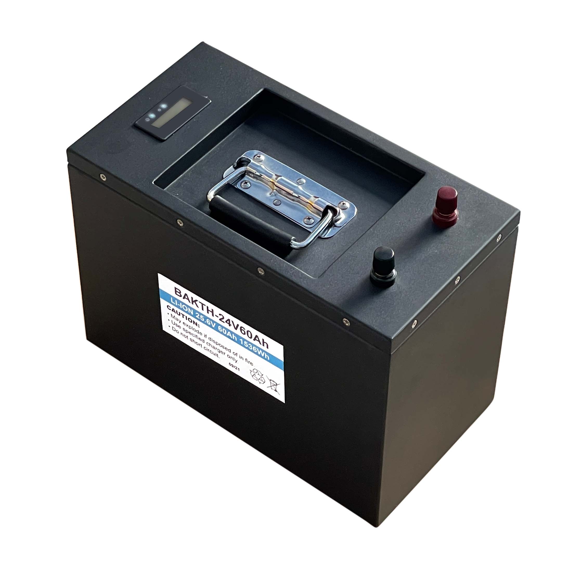 Batterie de lithium-ion à cycle profond Pack de batterie au lithium 25,6V 60AH pour l'outil d'alimentation