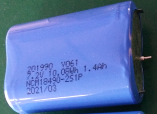 BAK-NCM18490-2S1P 7.2V 1400mAh Batterie au lithium Ion Batterie RECHARGAGE Pack 