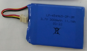 LP-454965-2P-3M 3,7V 3000mAh Batterie de batterie en polymère lithium Pack de batterie rechargeable pour l'appareil électronique