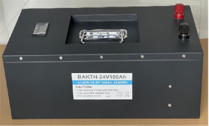 Cycle profond haute capacité BAKTH-24V100AH ​​24V 100AH ​​LIFEPO4 Batterie Pack de batterie rechargeable pour l'appareil domestique
