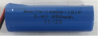 Prix ​​d'usine OEM BAKTH-14500-1S1P 3,6V 850mAh Batterie de batterie au lithium Ion Pack RECHARGAGE