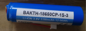 Prix ​​d'usine Haute capacité BAKTH-18650CP-1S-3 3,7 V 3350mAh Batterie au lithium Ion Pack de batterie rechargeable Pack pour Flash Light Harbor Freight