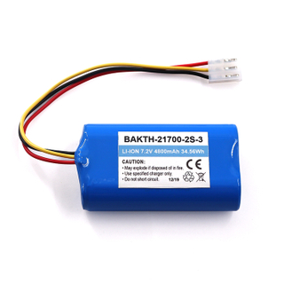 BAKTH-21700-2S-3 7.2V 4800mAh Batterie au lithium Ion Pack de batterie rechargeable pour appareil électrique