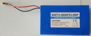 Batterie à cycle profond personnalisé BAKTH-26650FS3-5S6P 16V 21.6AH Prix d'usine LIFEPO4 PACK DE BATTERIE RECHARGÉable Pack de batterie pour le stockage à domicile