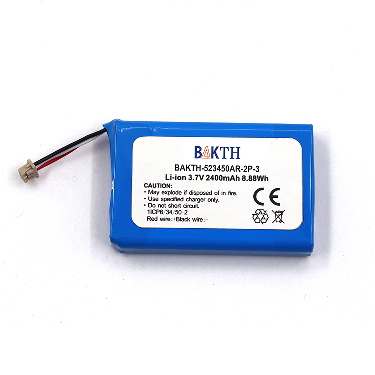 BAKTH-523450AR-2P-3 3,7V 2400mAh Factory Wholesale Lithium Ion Pack Battery