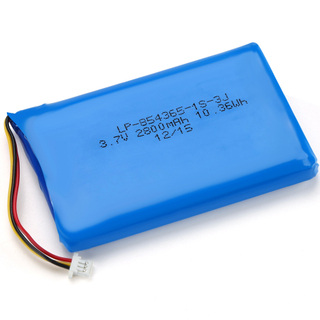 Bakth-854365P-1S-3J Lithium Polymer 3.7V 2800mAh Batterie rechargeable