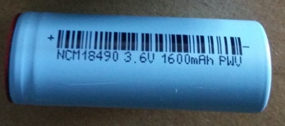 Batterie de lithium rechargeable Li ion 18490 3.6V 1600mAh Pack de vie de durée de vie à cycle long rechargeable