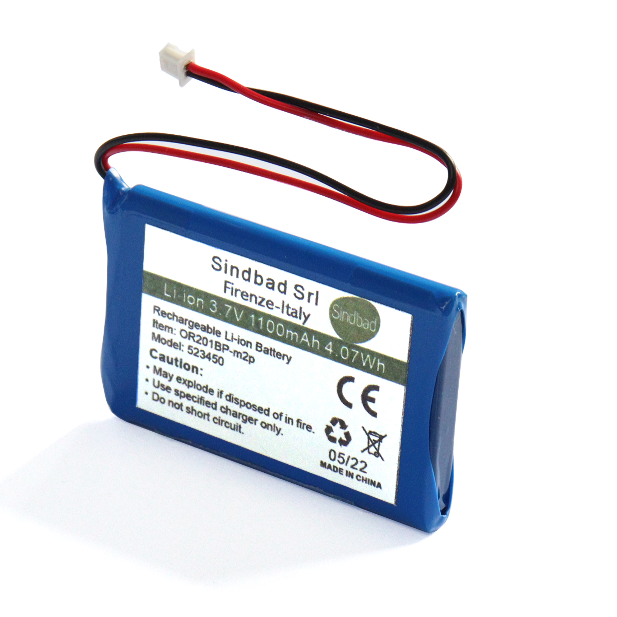 Bakth-523450AR-1S-2 3.7V 1800mAh Batterie au lithium Ion Pack de batterie rechargeable Pack pour l'appareil portable