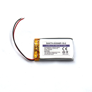 BAKTH-503048P-1S-2 Batterie de lithium polymère rechargeable 3,7 V 750mAh pour l'appareil portable