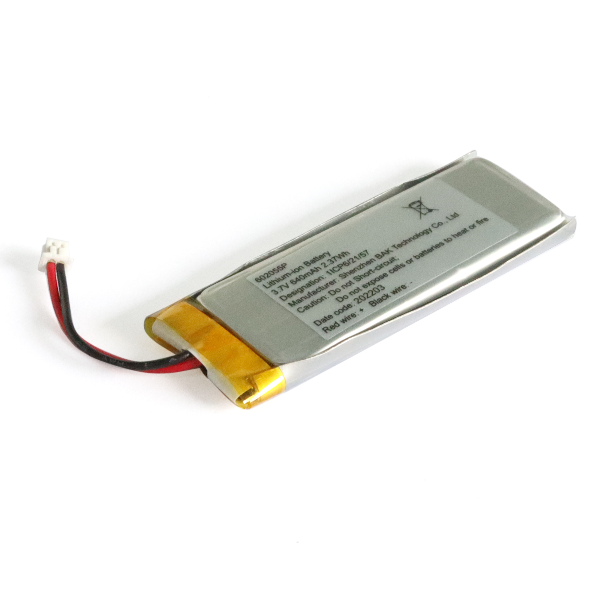 Batterie en polymère lithium 3,7 V 640mAh pour l'appareil Bluetooth 