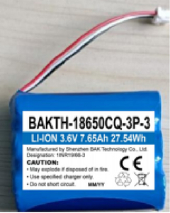 Bakth-18650CQ-3P-3 3.6V 7650mAh Batterie au lithium Ion Pack de batterie rechargeable pour outils électriques