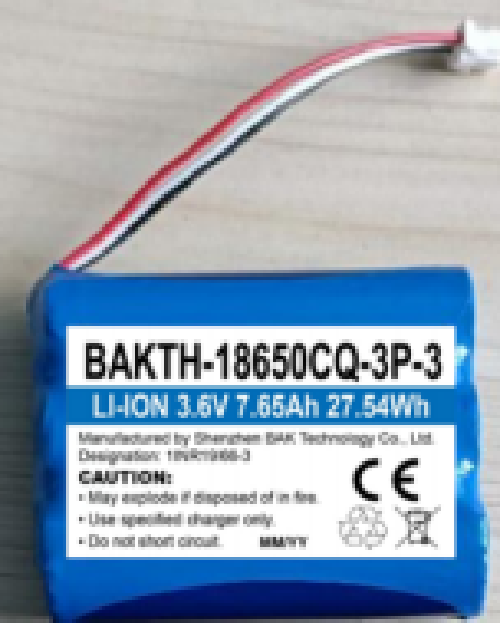 Bakth-18650CQ-3P-3 3.6V 7650mAh Batterie au lithium Ion Pack de batterie rechargeable pour outils électriques